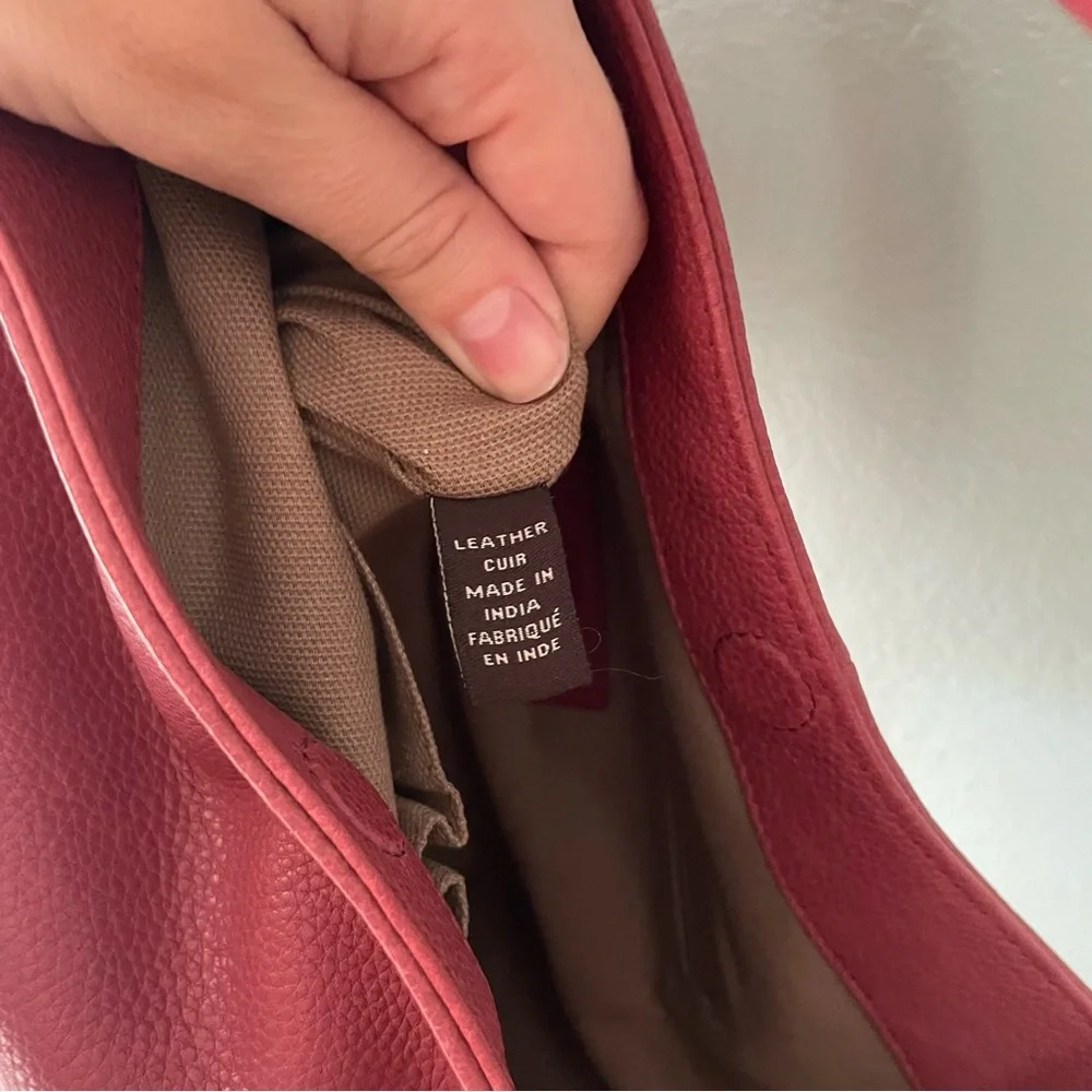 Frye | Cupid Red Leather Nora Knotted Hobo Bag - Picture 10 of 12